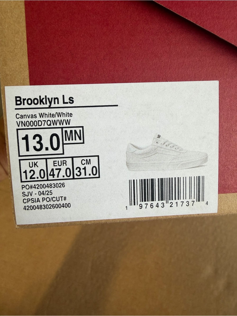 Vans Brooklyn Ls Canvas White Men's Sneakers